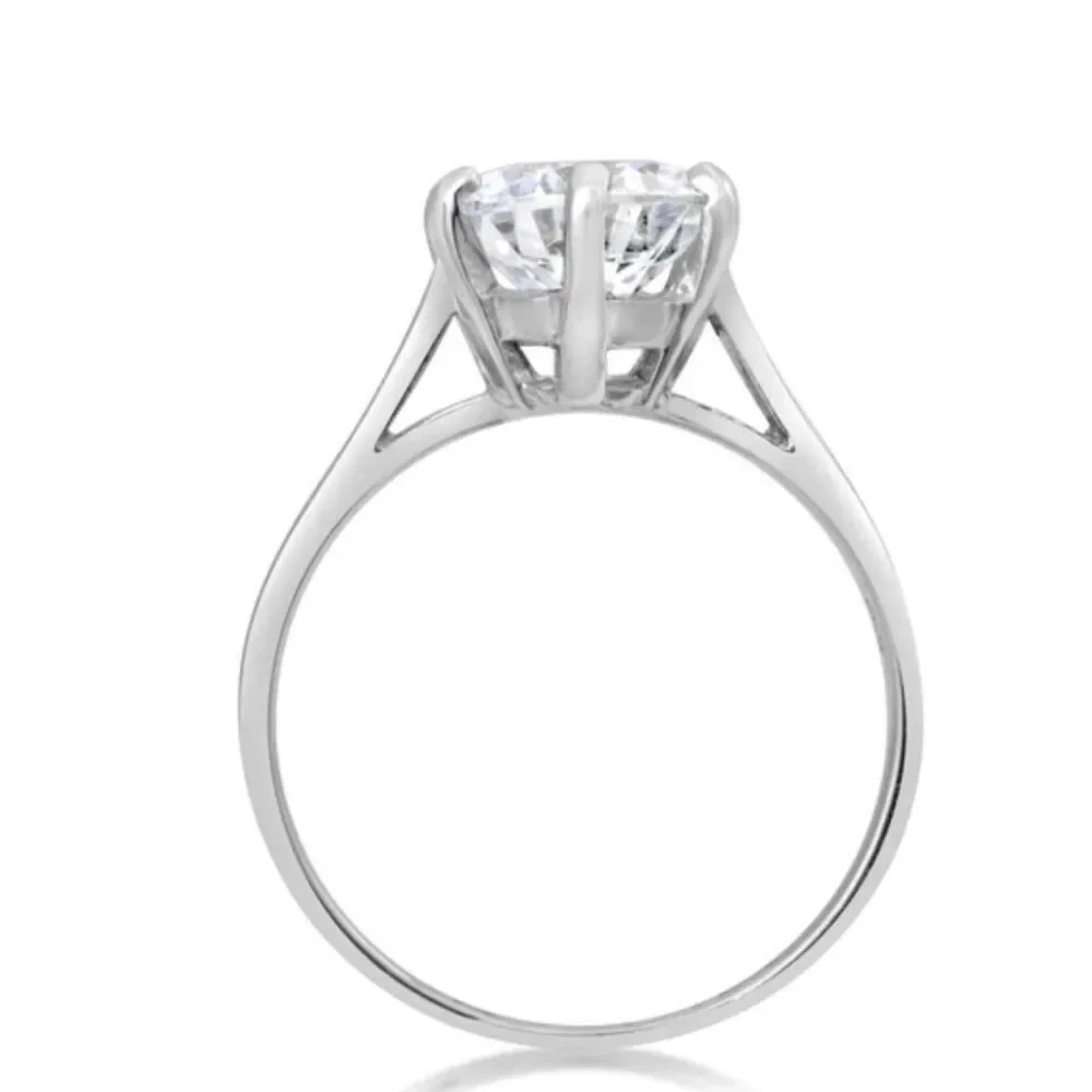 3Ct Round & Channel Set Pave Bridal/Wedding Ring Set Sz 8